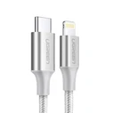 Καλώδιο USB Ugreen USB-C to Lightning Aluminum Shell Braided 1m Silver