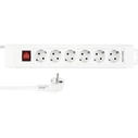 Πολύπριζο REV 6-fold 2,4m Supraline w. switch white