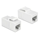Keystone Delock Module RJ45 86379, Θηλυκό σε Θηλυκό, CAT 6 Utp, Λευκό