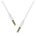 Καλώδιο Ήχου Celebrat 3.5mm Au-01, AUX, 1M, Λευκό