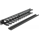 Αξεσουάρ για Καμπίνες Rack Delock Cable Management 66550 για 19"/1U, Μαύρο