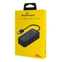 USB Hub Powertech USB 3.2 Hub PTR-0153, 4X Θυρών, 5Gbps, USB Σύνδεση, Μαύρο