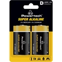 Αλκαλικές Μπαταρίες Powertech Super Alkaline PT-1217, Lr20, 1.5V, 2τμχ