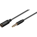 Καλωδίου Ήχου Goobay Προέκταση 3.5mm 62480, 4 Pin Stereo, Cu, 3M, Μαύρο