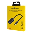 Αντάπτορας USB-C Powertech σε USB 3.0 PTR-0146, 10 Gbps, Γκρι