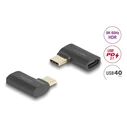 Αντάπτορας USB-C Delock 60245, Αρσενικό σε Θηλυκό, 240W, 40Gbps, Μαύρος
