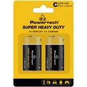 Μπαταρία Zinc Powertech Carbon Super Heavy Duty PT-1221, R14 1.5V, 2τμχ