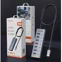 USB Hub Cabletime CT-Hubu7-Ag, 7X Θυρών, 5Gbps, USB Σύνδεση, 1M, Γκρι