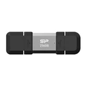 USB Flash 256GB Silicon Power Drive C51, Usb/USB-C, 200Mbps, Ασημί