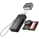 Card Reader Cabletime CT-Asd3-Pb για SD & Micro Sd, Usb, 5Gbps, Μαύρο