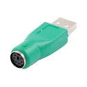 Αντάπτορας USB Powertech 2.0 Αρσενικό σε Ps2 Θηλυκό CAB-U020, Πράσινος