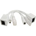 Σετ Μετατροπείς PoE Pulsar Τύπου RJ45 Και 2.1/5.5 P-Poe1, Λευκό