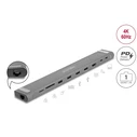 Docking Station Delock 87895, 9 Θυρών, Βάση Laptop, 85W Pd, 4K, Γκρι