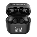 Bluetooth Handsfree Powertech με Θήκη Φόρτισης PT-1227, Tws, Enc, 30/480Mah, Μαύρα