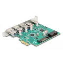 Controller Delock Κάρτα Επέκτασης PCIe X1 σε 3X Usb/2X USB-C/19-Pin 90109, 5Gbps
