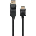 Καλώδιο DisplayPort Goobay σε HDMI 64835, 4K/30Hz, 1M, Μαύρο