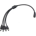 Αξεσουάρ CCTV Folksafe Splitter Dc1F4M, 1 Θηλυκό σε 4 Αρσενικά, 5.5X2.1mm, 4τμχ