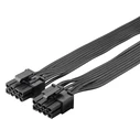 Καλώδιο Goobay 8 Pin σε 2X 6+2 Pin PCIe 59714, 23Cm, Μαύρο
