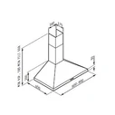 Απορροφητήρας Καμινάδα Pyramis 065040501 90cm Black