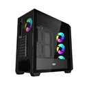 Darkflash DS900WD Midi Tower Κουτί Υπολογιστή Μαύρο με 4 ανεμιστήρες DS900WD