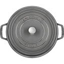 Staub Round Cocotte 26 cm, 5.2 L - Graphite Grey (Cast Iron)