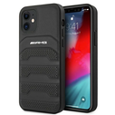 AMG AMHCP12SGSEBK Apple iPhone 12 mini hardcase Leather Debossed Lines black
