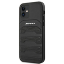 AMG AMHCP12SGSEBK Apple iPhone 12 mini hardcase Leather Debossed Lines black
