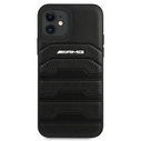 AMG AMHCP12SGSEBK Apple iPhone 12 mini hardcase Leather Debossed Lines black