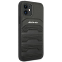 AMG AMHCP12SGSEBK Apple iPhone 12 mini hardcase Leather Debossed Lines black