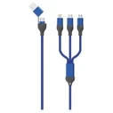 Καλώδιο USB 2GO USB / Type C Micro USB,Lightn.,USB-C 1,2m blue