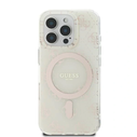 Guess GUHMP16LH4DTEH Apple iPhone 16 Pro hardcase IML 4G Background MagSafe white