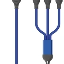 Καλώδιο USB 2GO USB / Type C Micro USB,Lightn.,USB-C 1,2m blue