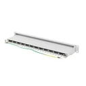 Patch Panel Lanberg 24-Port 1U 19" Cat. 7 FTP shielded gray