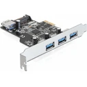 Controller Delock PCI Expr 3x USB3.0 ext + 1x USB3.0 int +LowProfi
