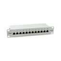 Patch Panel Equip 12x RJ45 Cat6A 10" FTP 1HE Premium light gray