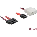 Καλώδιο Delock SATA-cable Slim 13pin -> SATA 7pin +2pin Molex 0.30m