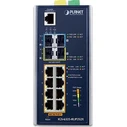 Network Switch Planet Industrial L2+ 8-Port 10/100/1000T 802.3at PoE +