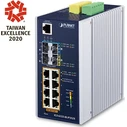 Network Switch Planet Industrial L2+ 8-Port 10/100/1000T 802.3at PoE +