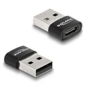 Αντάπτορας USB Delock 2.0 Typ-A St > Type-C Bu Black