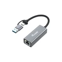 Αντάπτορας Δικτύου USB Equip USB-C -> RJ45 10/100/1000/2500 Mbps + USB-A