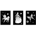 Kidywolf Φωτιζόμενο Σετ Διακόσμησης Τοίχου 3 τεμαχίων Princess