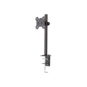 Βάση Monitor Lindy Single Short Bracket w/ Pole & Desk Clamp - adjustable arm - silver