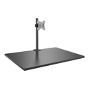Βάση Monitor Lindy Single Short Bracket w/ Pole & Desk Clamp - adjustable arm - silver