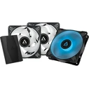 Case Fan 12cm Arctic P12 PWM PST RGB Black 3pc