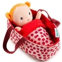 Lilliputiens Agathe Baby in Basket with Outfit and Blanket