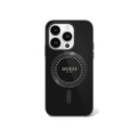 Guess GUHMP16LPFTDTEK Apple iPhone 16 Pro hardcase IML Rhinestones MagSafe black