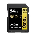 Κάρτα Μνήμης SDXC 64GB Lexar Professional 1800x UHS-II U3 ( 180/270 MB/s )