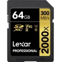 Κάρτα Μνήμης SDXC 64GB Lexar Professional 2000x UHS-II U3 ( 260/300 MB/s )