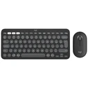 Σετ Πληκτρολόγιο και Ποντίκι Ασύρματο Logitech Pebble 2 Combo Graphite