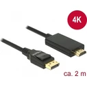 Καλώδιο DisplayPort Delock DP -> HDMI M/M 4K 2.00m Black